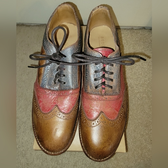 Sundance Shoes - Sundance Brown, Red & Blue Leather Wingtip Oxfords